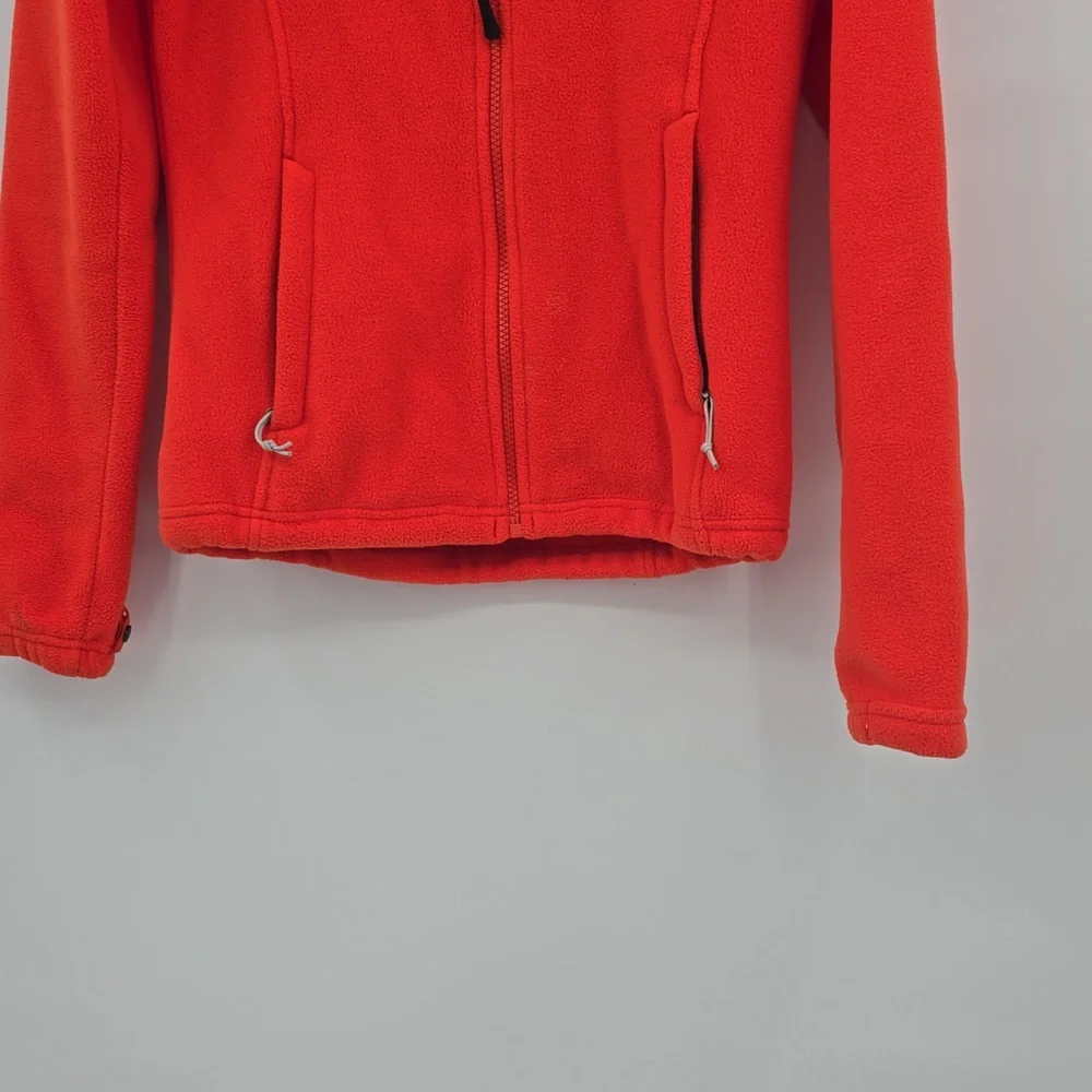 The North Face Orange Full Zip Fleece Jacket Women's Size XS.